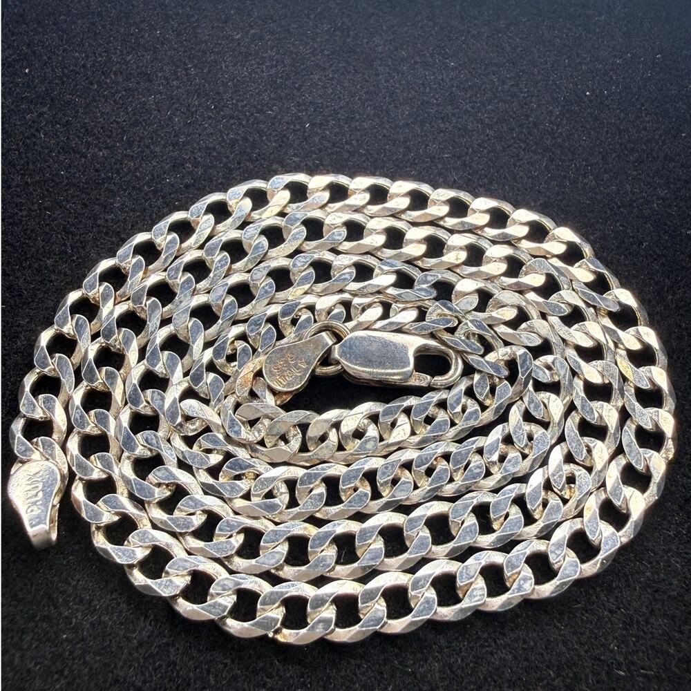 Solid 925 Sterling Silver Miami Cuban Necklace 18" Long 4.75mm Wide 10 GRAMS